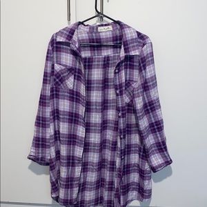 Purple Oversized Flannel